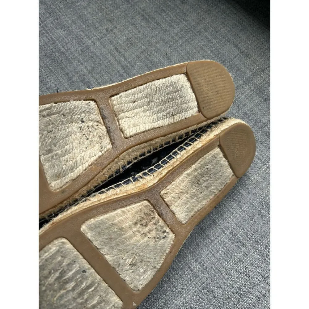 Tory Burch Black Cotton Lace and Leather Jackie Espadrilles
